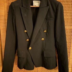 L'Agence Black Double-Breasted Blazer